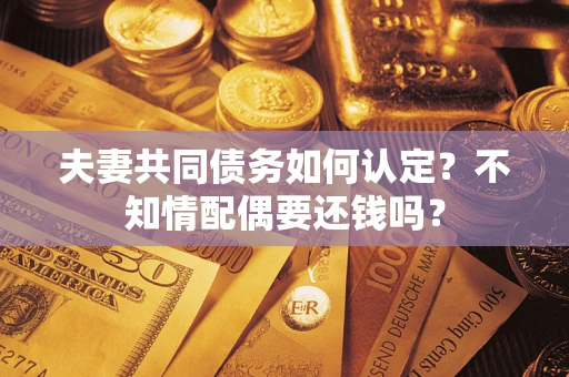 北京夫妻共同债务如何认定？不知情配偶要还钱吗？