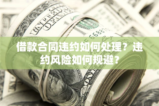 北京借款合同违约如何处理？违约风险如何规避？