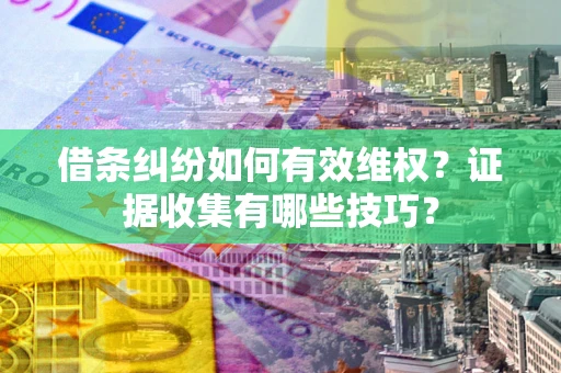 北京借条纠纷如何有效维权？证据收集有哪些技巧？