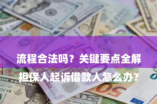 北京

担保人起诉借款人怎么办？流程合法吗？关键要点全解析