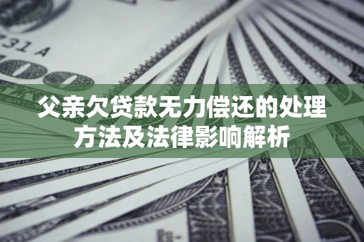 北京父亲欠贷款无力偿还的处理方法及法律影响解析