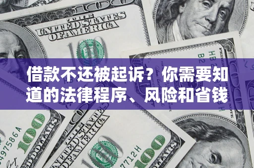 北京借款不还被起诉？你需要知道的法律程序、风险和省钱技巧