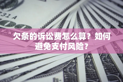 北京欠条的诉讼费怎么算？如何避免支付风险？
